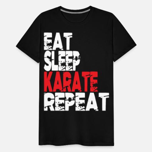 تیشرت رزمی طرح غذا خواب کاراته تکرار