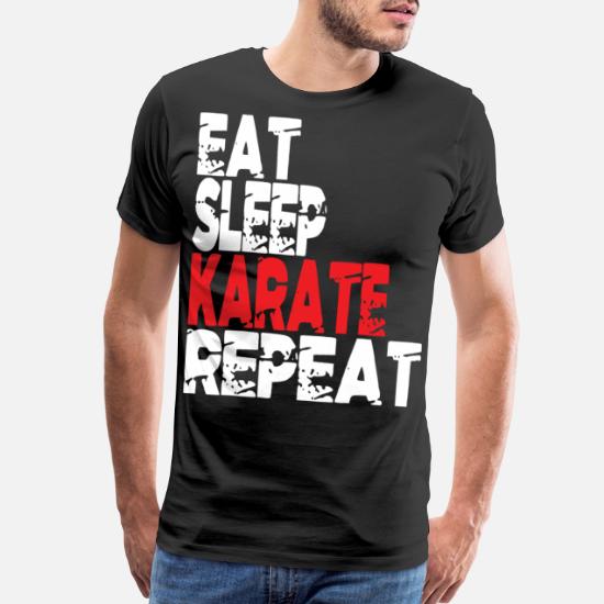تیشرت رزمی طرح غذا خواب کاراته تکرار